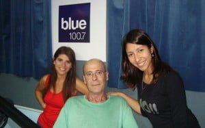 Con mis compañeros de Blue, Romina Casanova y Luis Schenfeld 